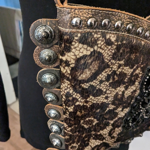 River Island Buffalo Leather cross body purse. - Picture 8 of 17